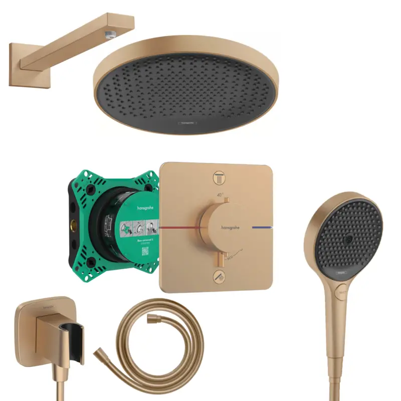 Hansgrohe ShowerSelect Unterputz Duschsystem Rainfinity 3jet bronze gebürstet Rainfinity 360 und iBox Super-Preis