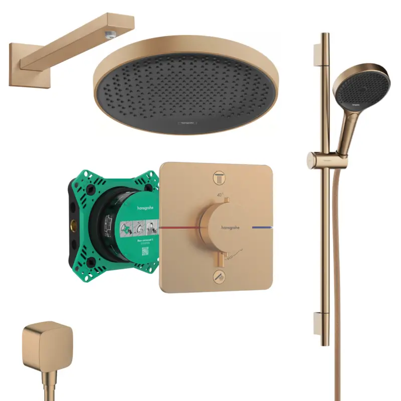 Hansgrohe ShowerSelect Unterputz Duschsystem Rainfinity Brauseset bronze gebürstet Rainfinity 360 und iBox Solange Der Vorrat Reicht