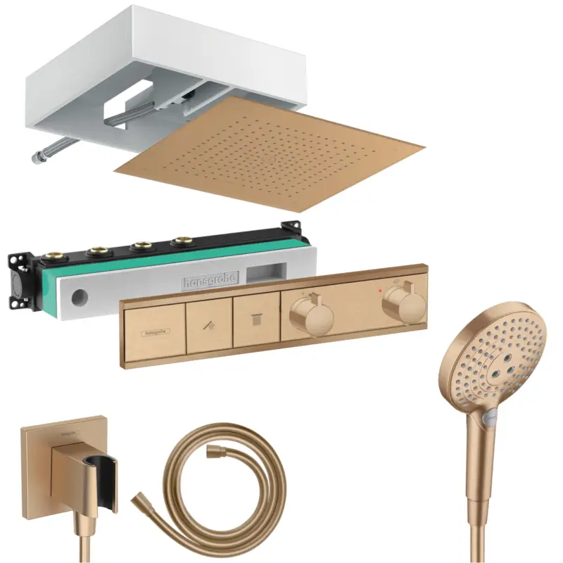 Neuheit Hansgrohe RainSelect Unterputz Duschsystem Raindance bronze gebürstet Raindance E 400 und iBox