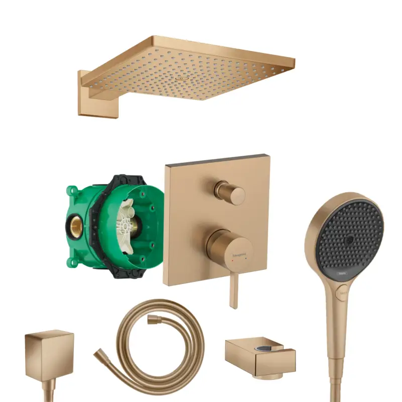 Hansgrohe Finoris Unterputz Duschsystem Rainfinity 3jet bronze gebürstet Raindance E 300 und iBox Kostenfreie Lieferung