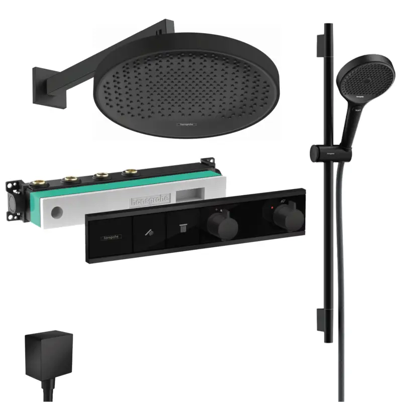 Hansgrohe RainSelect Unterputz Duschsystem Rainfinity Brauseset schwarz matt Rainfinity 360 und iBox Bestpreis