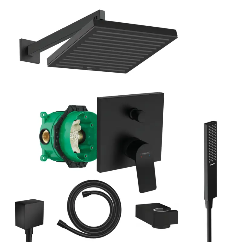 Hansgrohe Vivenis Unterputz Duschsystem Pulsify E Stabhandbrause schwarz matt Pulsify E 260 und iBox Bestseller