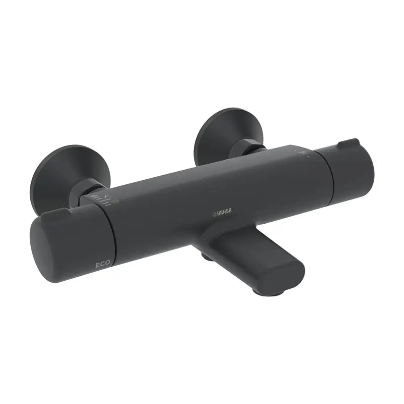 Begrenztes Angebot Hansa Micra Wannen-Thermostat-Batterie für Wandaufbau schwarz matt
