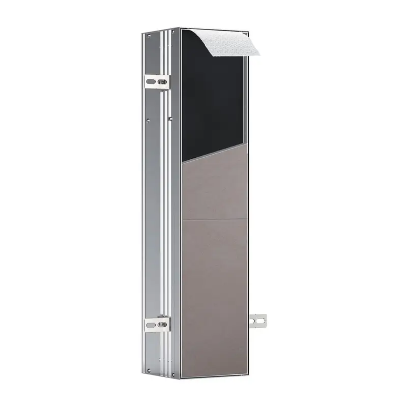 Bestpreis Emco Asis Plus WC-Modul befliesbar, mit Bürstengarnitur, mit Papierhalter, Tür rechts 685 mm aluminium
