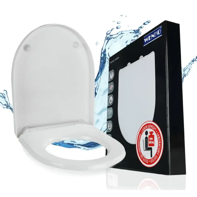 WC Sitz Mod. Sindia Weißstabiler Toilettensitz mit Absenkautomatik Online Kaufen