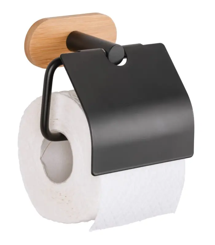 Turbo-Loc® Toilettenpapierhalter Mod. Orea Bamboo mit DeckelBefestigung ohne bohren Ausverkauf