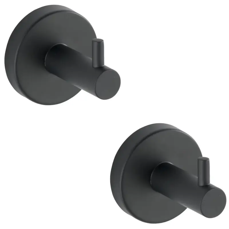 Preisreduziert Wandhaken Uno Mod. Bosio Black matt, 2er SetEdelstahl rostfrei