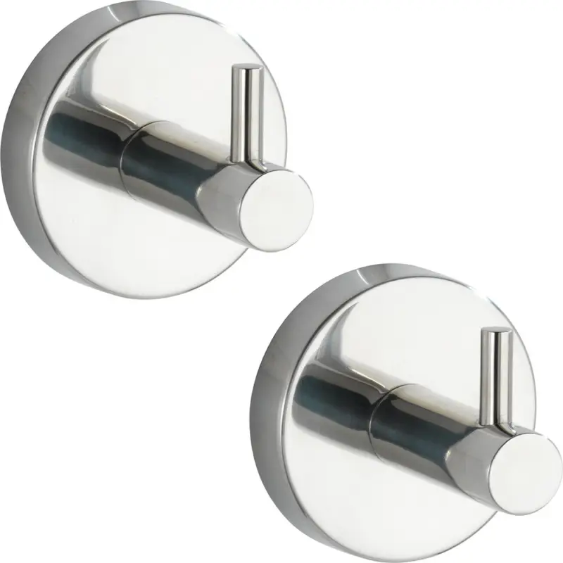 Gratis Versand Wandhaken Uno Mod. Bosio glänzend, Edelstahl rostfrei, 2er Setrostfrei