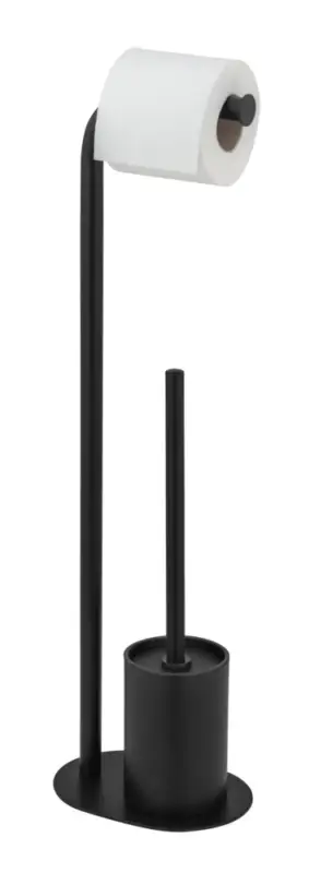 Stand WC-Garnitur Mod. Levante, schwarz, Stahl, 23x63x17 cm2 in 1 Funktion Must-Have
