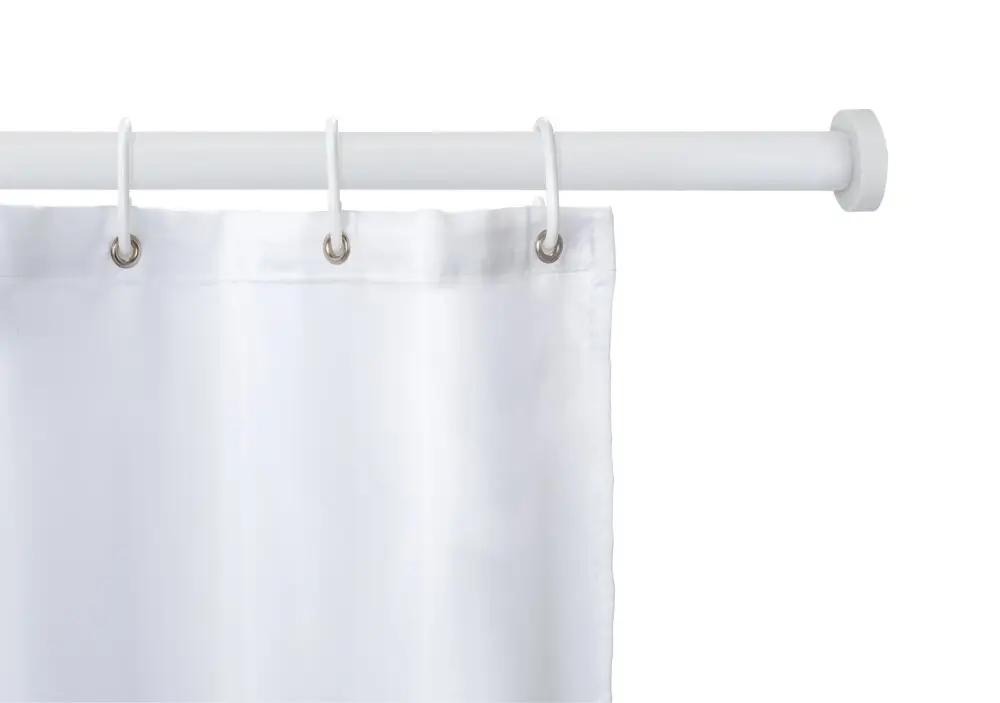 Kracherpreis Teleskop-Duschstange Mod. Luz 110 - 185 cm, WeißAusziehbare Duschvorhangstange aus rostfreiem Aluminium