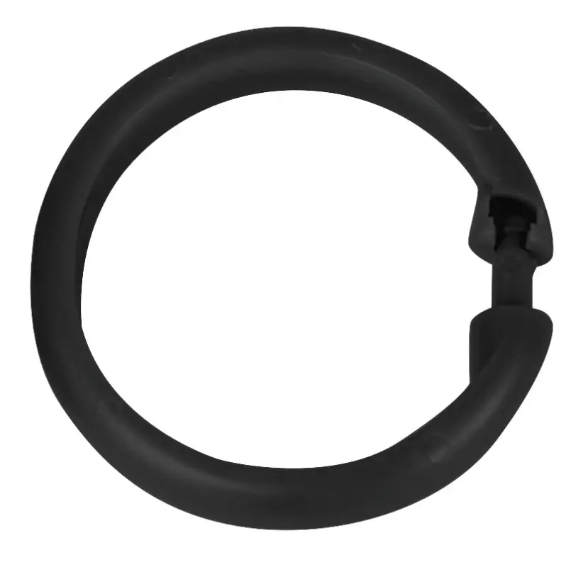 Duschvorhangringe Groß Schwarz, 12er SetØ 6 cm Sonderangebot