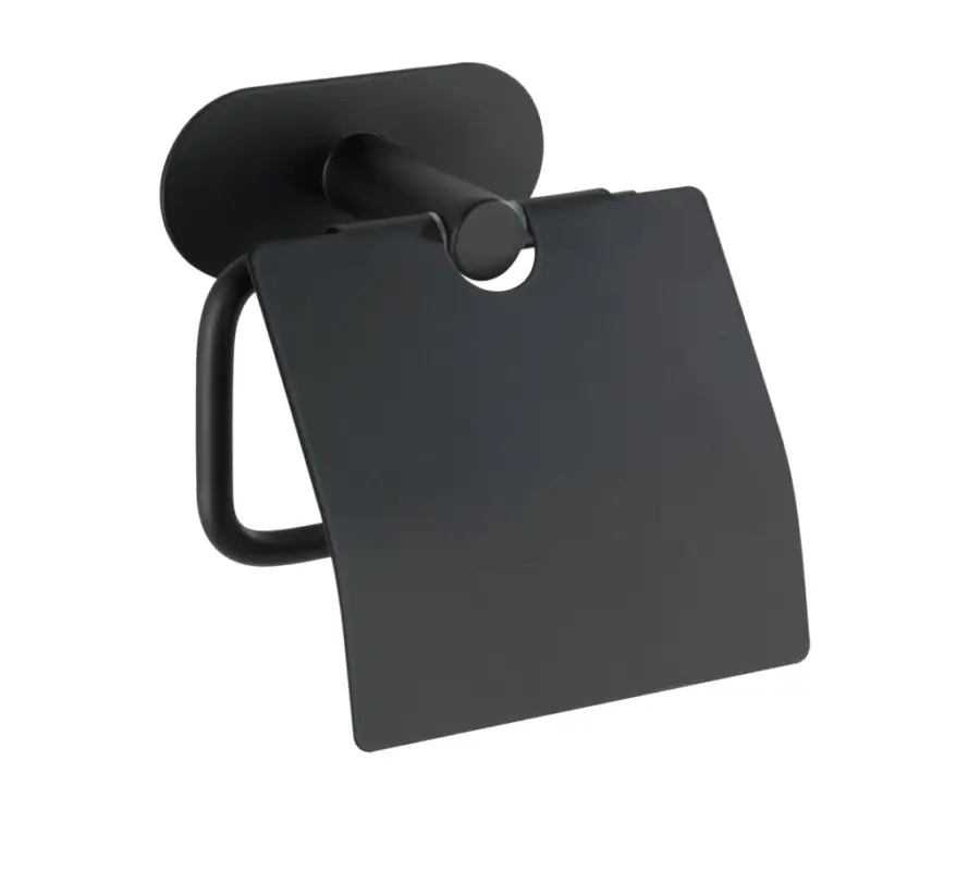 Turbo-Loc® Edelstahl Toilettenpapierhalter mit Deckel Mod. Orea Black Mattmit Deckel Direkt Vom Hersteller