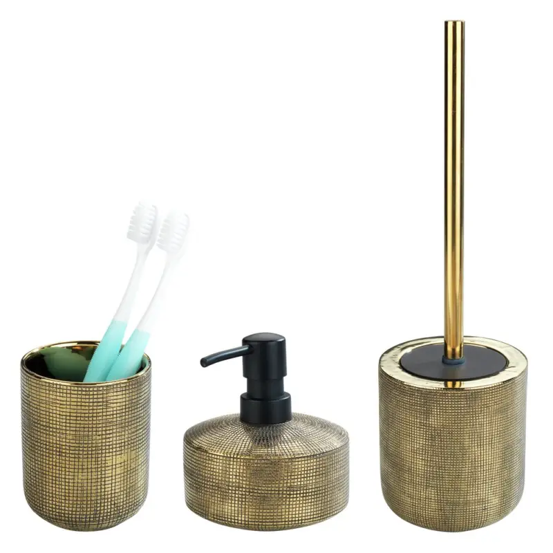 Bad-Accessoire Set Mod. Rivara, 3-teiligBad-Zubehör handbemalt Sofort Bestellen