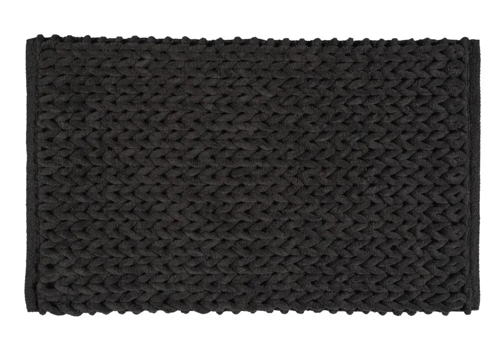 Badteppich Mod. Arson, anthrazit, Polyester/Baumwolle, 50x80 cmrutschfest und schnelltrocknend Sonderangebot