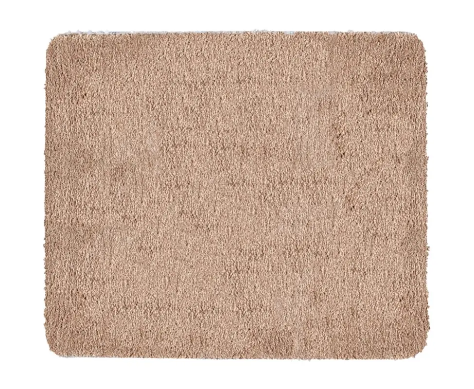 Preiswert Badteppich Mod. Badia, beige, Polyester, 55x65 cmrutschhemmend, schnelltrocknend, fusselfrei