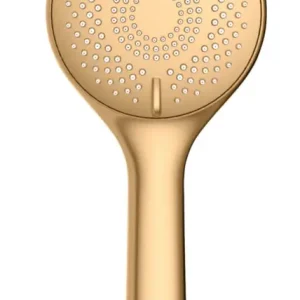 Abverkauf Duschkopf Watersaving Gold mattUniversal-Handbrause, Ø 11 cm, 3 Strahlarten