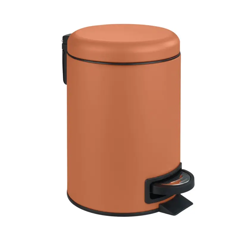 Geprüft Kosmetik Treteimer Mod. Leman Terracotta Matt 3Lmit herausnehmbarem Einsatz