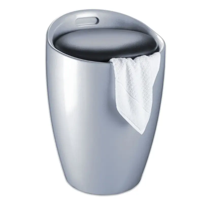 Hocker Mod. Candy SilverBadhocker, mit abnehmbarem Wäschesack Nur Für Kurze Zeit