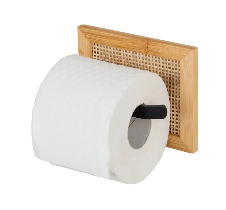 Neu Im Sortiment Toilettenpapierhalter Mod. Allegreaus Bambus und Rattan