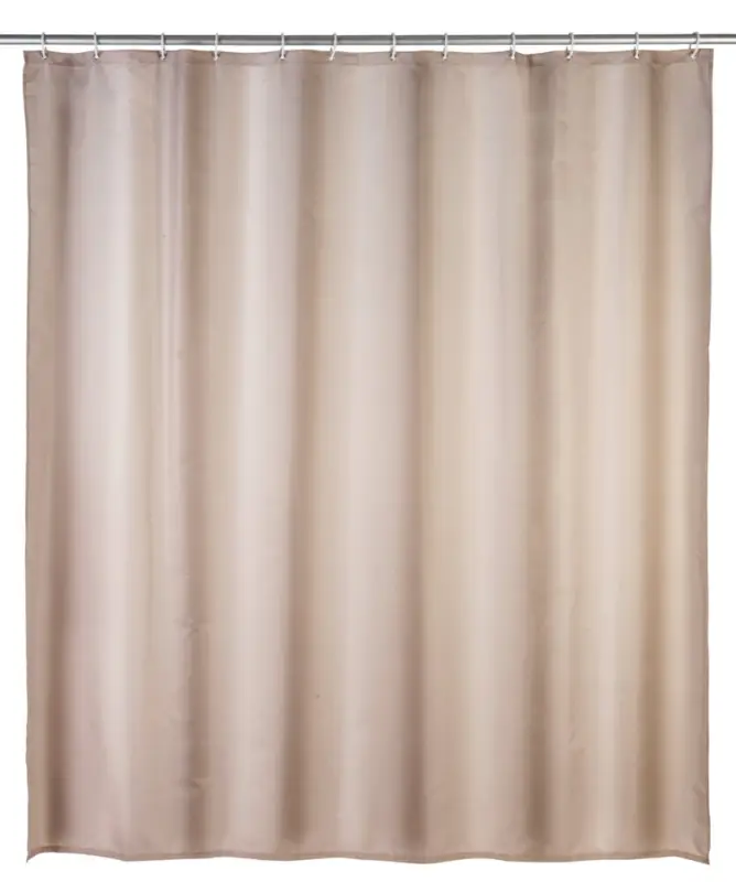 Geprüft Anti-Schimmel Duschvorhang Uni Beige, 180 x 200 cmwaschbar