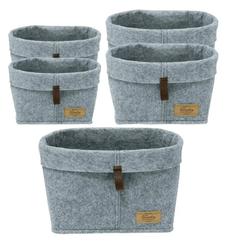 Aufbewahrungskorb Mod. Feli, 5er-Set (2x S, 2x M, 1xL)Aufbewahrungskörbe in 3 verschiedenen Größen Saisonangebot