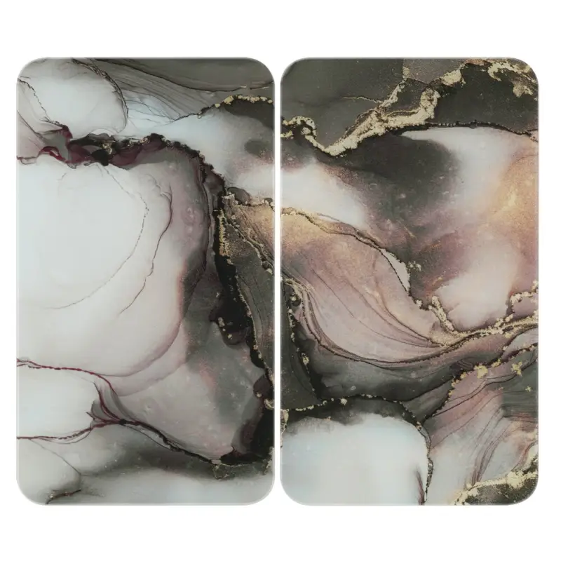Neu Herdabdeckplatte Universal Mod. Aquarell, 2er Setfür alle Herdarten geeignet