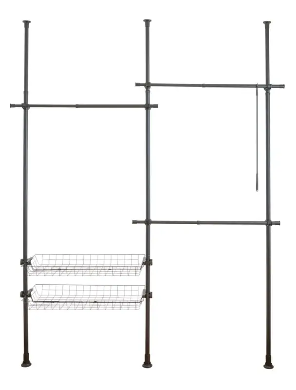 Kracherpreis Teleskop-System Mod. Herkules Duo Schwarzvariabler Kleiderständer