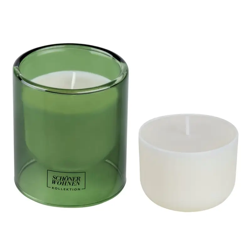 Duftkerze mit Ersatzkerze Mod. Basil SBrenndauer je 20 - 25 Stunden Gratis Versand