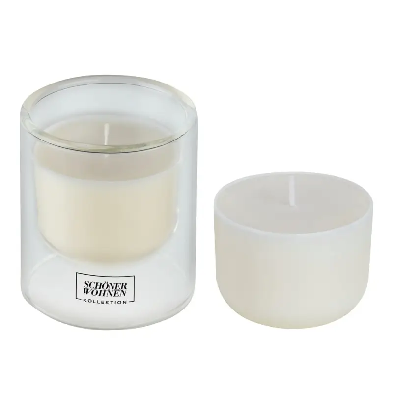 Duftkerze mit Ersatzkerze Mod. Lemongrass SBrenndauer je 20 - 25 Stunden Mega-Angebot