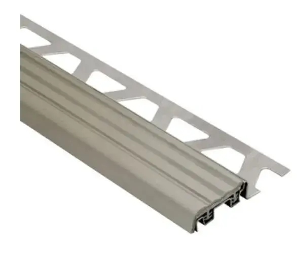 Schlüter Trep-S-E Edelstahl Treppenprofil schmal 2,5 m grau 26 mm breit Preis Gesenkt