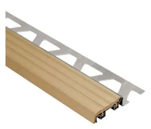 Schlüter Trep-S-E Edelstahl Treppenprofil schmal 1 m hellbeige 26 mm breit Bestpreis