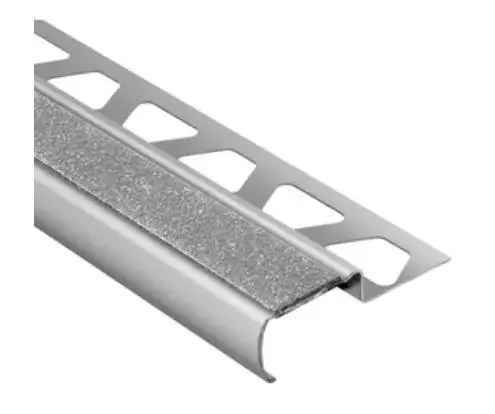 Kracherpreis Schlüter Trep-GL-S Treppenprofil schmal Edelstahl gebürstet 1m R10 transparent