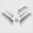 Schlüter Dilex-HKS-E/E 90° PG Vorgeschnittene Ecke V2A pastellgrau O = 9 mm Rabatt