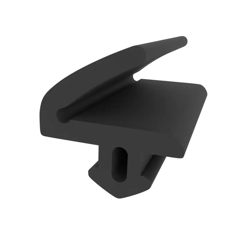 Anschlagdichtung mit Lippe und profiliertem Fuß | 8 mm Höhe | Farbe: schwarz Markenware