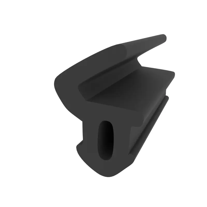 Preis Gesenkt Anschlagdichtung mit Lippe und profiliertem Fuß | 12 mm Höhe | Farbe: schwarz