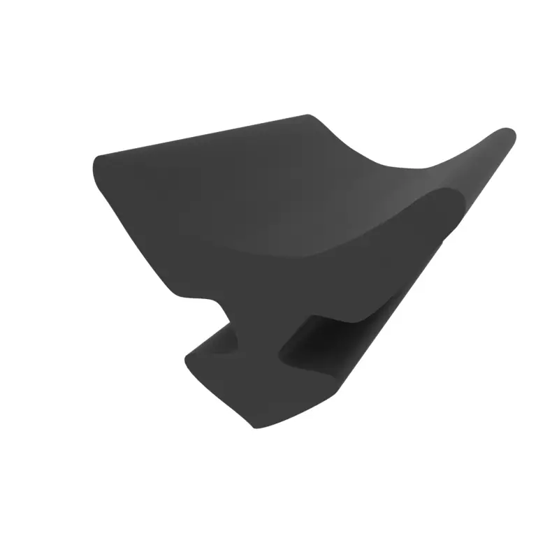 Anschlagdichtung mit Lippe und profiliertem Fuß | 5,5 mm Höhe | Farbe: schwarz Kostenloser Versand