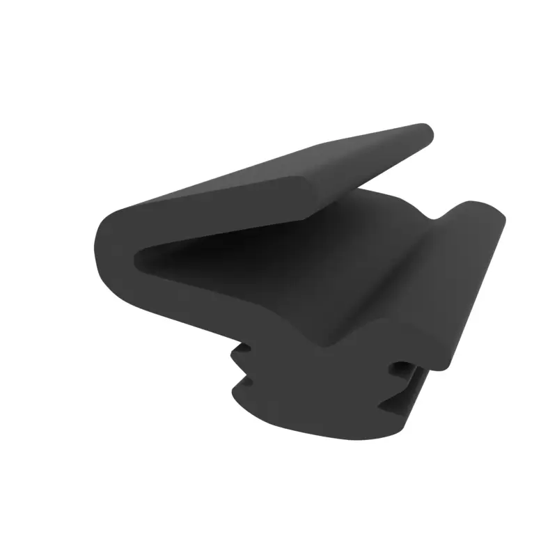Anschlagdichtung mit Lippe und profiliertem Fuß | 10 mm Höhe | Farbe: schwarz Neue Ware