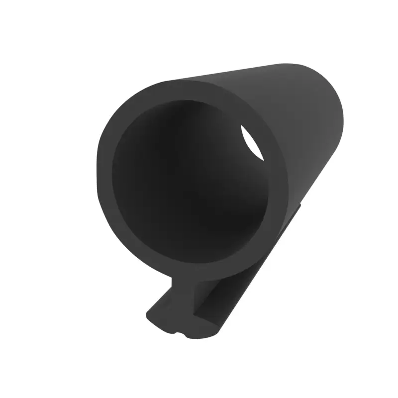 Geprüft Anschlagdichtung mit Schlauch für Fenster | 12 mm Breite | Farbe: schwarz