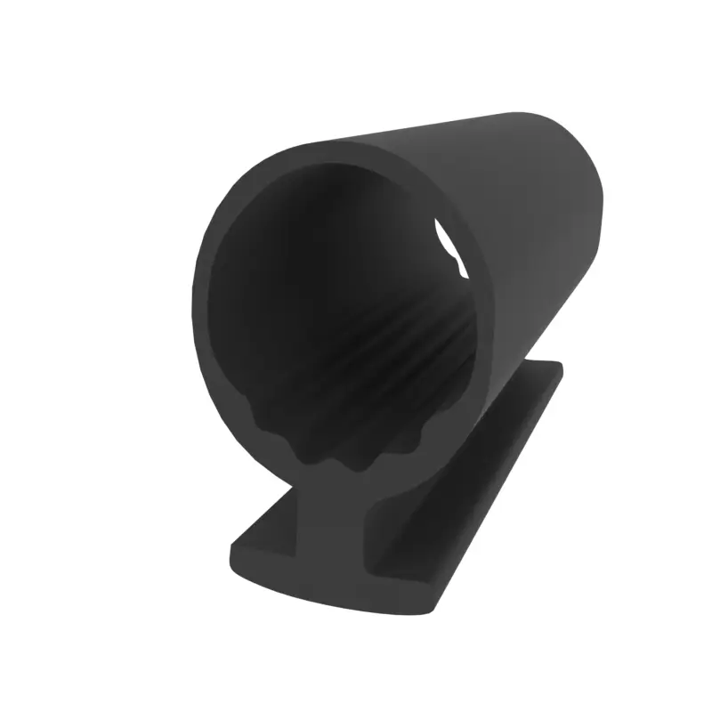 Geprüft Anschlagdichtung mit Schlauch | 9 mm Höhe | Farbe: schwarz