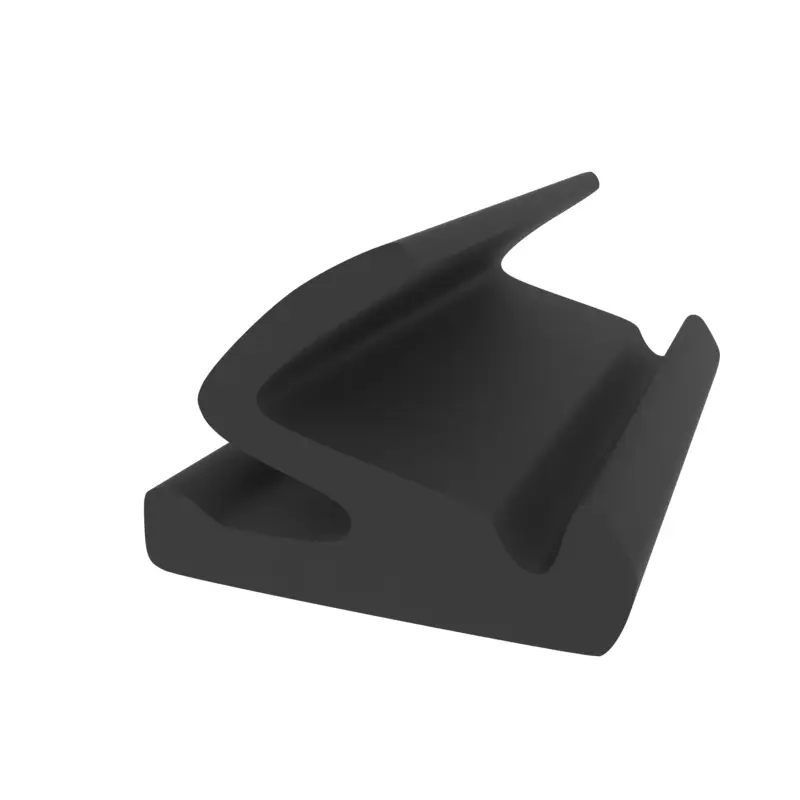 Anschlagdichtung mit Lippe und glattem Fuß | 10 mm Breite | Farbe: schwarz Nur Heute