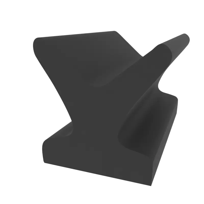 Anschlagdichtung mit Lippe und profiliertem Fuß | 6 mm Breite | Farbe: schwarz Markenware