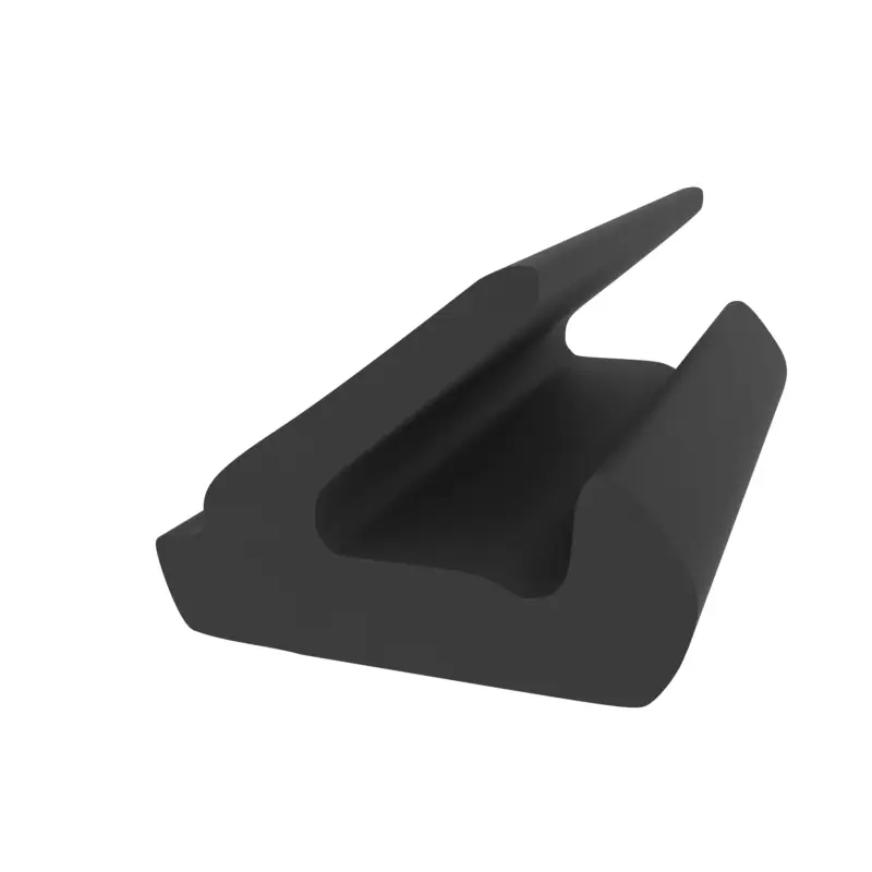 Anschlagdichtung mit Lippe und glattem Fuß | 10 mm Breite | Farbe: schwarz Rabatt