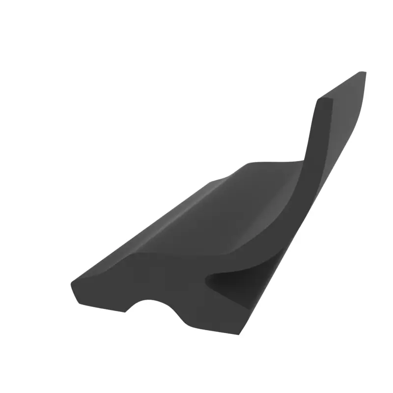 Anschlagdichtung mit Lippe und glattem Fuß | 12 mm Höhe | Farbe: schwarz Schnäppchen