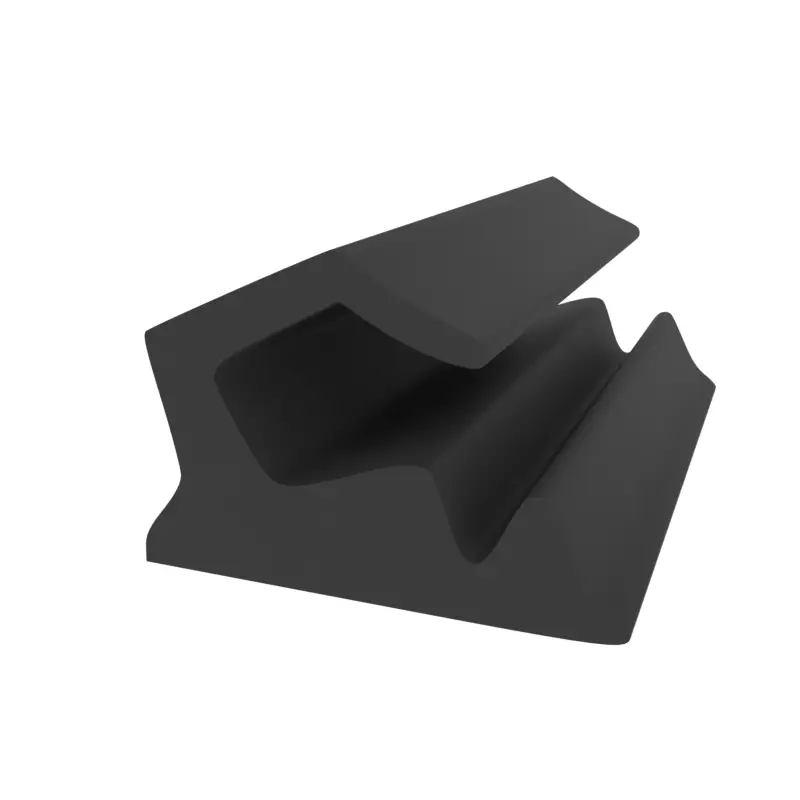 Anschlagdichtung mit Lippe und glattem Fuß | 7 mm Höhe | Farbe: schwarz Bestpreis