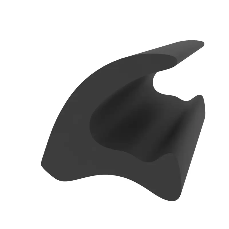 Anschlagdichtung mit Lippe und glattem Fuß | 8 mm Höhe | Farbe: schwarz Must-Have