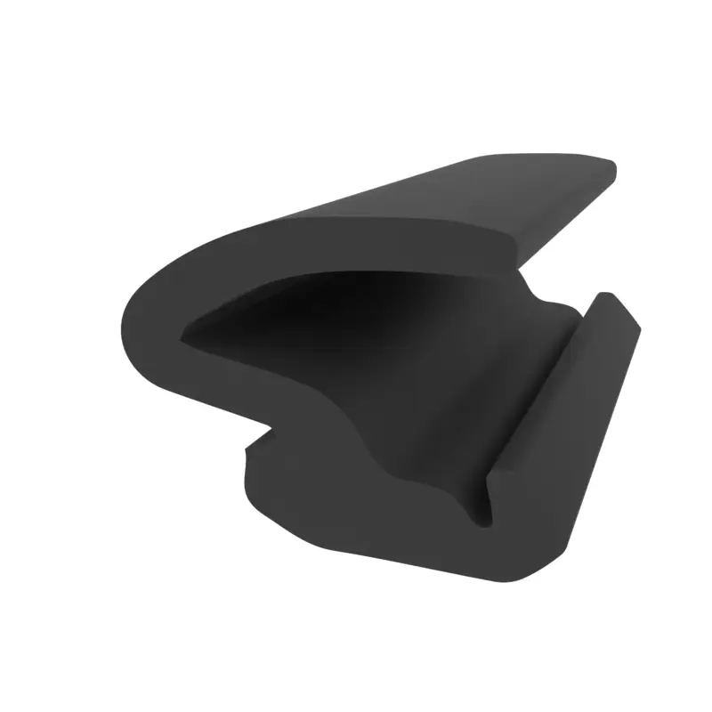 Anschlagdichtung mit Lippe und glattem Fuß | 9 mm Höhe | Farbe: schwarz Sichere Zahlung