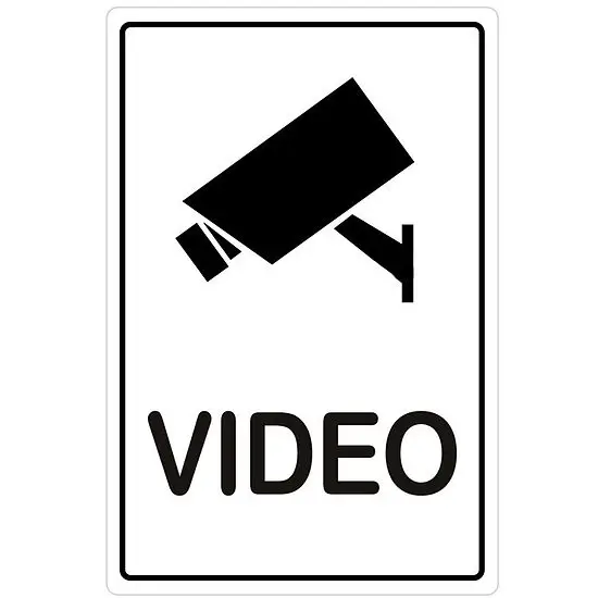 Sonderaktion Folienpiktogramm Videoüberwachung