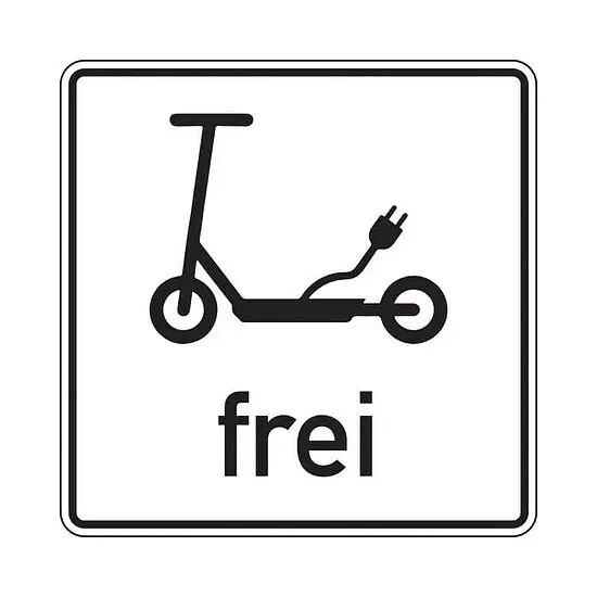 Verkehrszusatzzeichen - E-Scooter frei, 1010-68 Gratis Versand