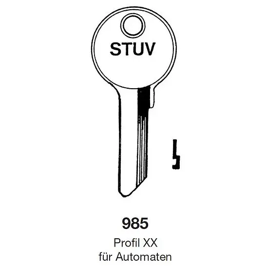 Schlüsselrohling STU 985 Aktuell