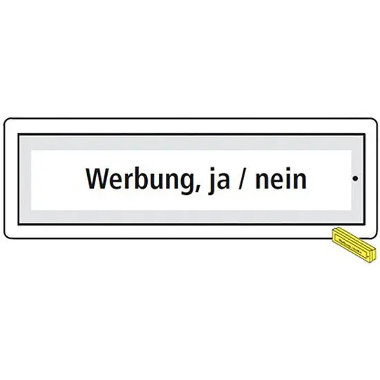 Meistverkauft Namensschild RSA2 97-9-85368 Werbung ja/nein